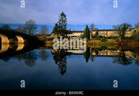 George Hotel a Chollerford sul Fiume Tyne Nord, Chollerford, Northumberland Foto Stock