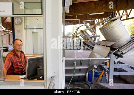 Vino in ricezione il viticoltore cooperativa Foto Stock