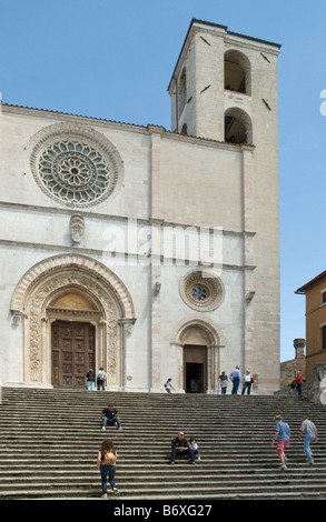 Piazza del Popolo a Todi, Umbria Foto Stock