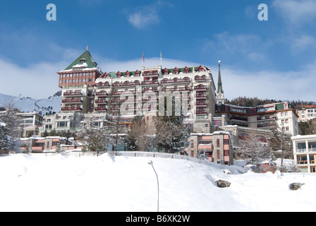 Il Badrutt's Palace hotel in St Moritz svizzera Foto Stock