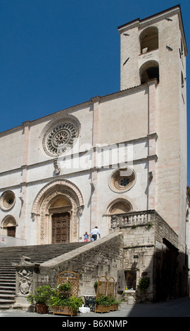 Piazza del Popolo a Todi, Umbria Foto Stock