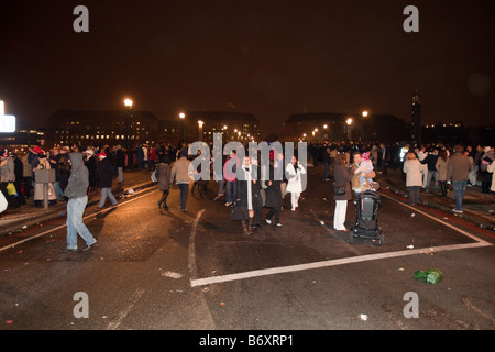 Il veglione di Capodanno 2008 Londra Inghilterra Foto Stock