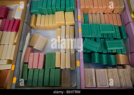 Il SAVON de Marseille in diversi sapori Foto Stock