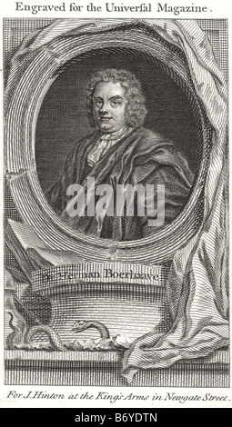 Herman Boerhaave (Voorhout, Dicembre 31, 1668 - Leiden, 23 settembre 1738) era un botanico Olandese, umanista e medico Foto Stock