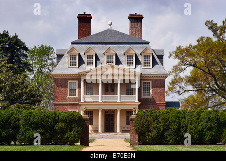 La facciata di Shirley Plantation Charles City Virginia Foto Stock