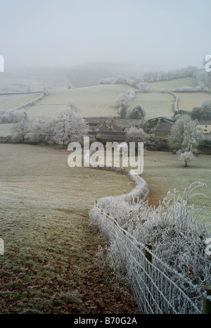 Winter scene, Shropshire, UK Foto Stock