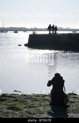 Emsworth Harbour sul giorno di Natale 2008 Foto Stock