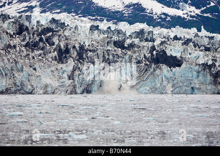 Turner Glacier fluisce nella baia di disincanto e di Yakutat Bay in Alaska Foto Stock