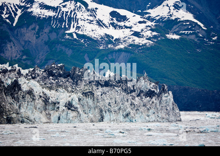 Turner Glacier fluisce nella baia di disincanto e di Yakutat Bay in Alaska Foto Stock