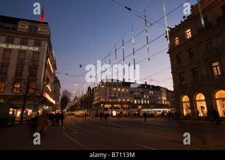 Parade luogo di notte di Zurich Svizzera Foto Stock