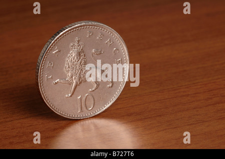 moneta da 10 pence Foto Stock