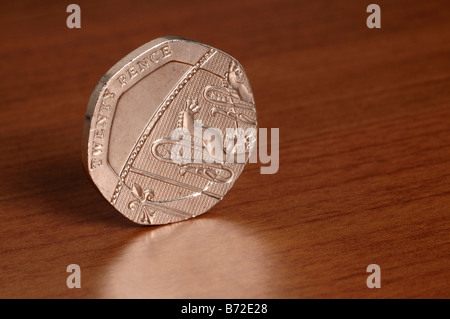 moneta da 20 pence Foto Stock