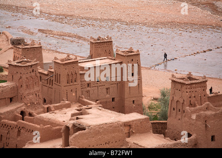 Kasbah Ait Benhaddou, Ouarzazate, Marocco Foto Stock