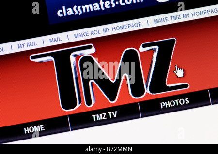 Macro screenshot di TMZ - la celebrità e divertimento news sito web (solo uso editoriale) Foto Stock