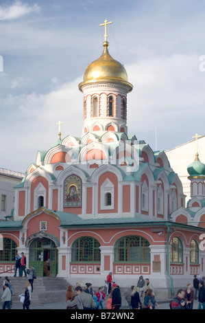 Cattedrale di Kazan nella Piazza Rossa Mosca Russia Foto Stock