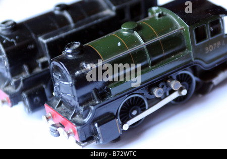 Due ttr trix ferrovie modello di treno locomotive realizzato negli anni cinquanta Foto Stock