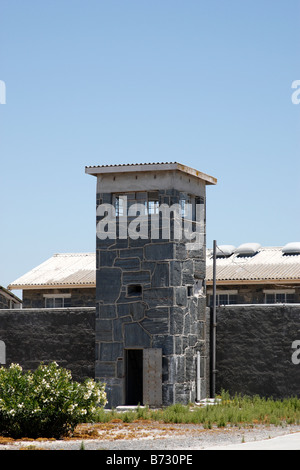 Torre di guardia carcere di massima sicurezza di Robben Island cape town Sudafrica Foto Stock