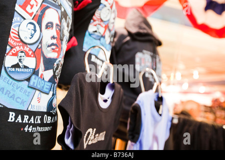Barack Obama tee shirt in un negozio Foto Stock
