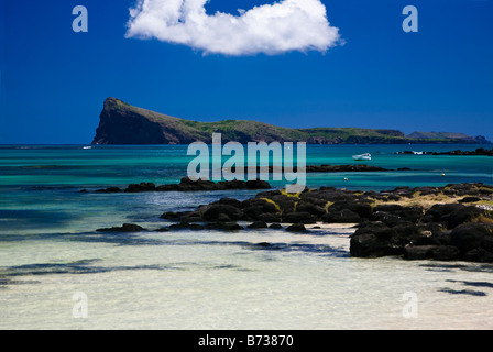 Isola di Coin de Mire anche noto come concio Gunners Oceano Indiano Mauritius Foto Stock