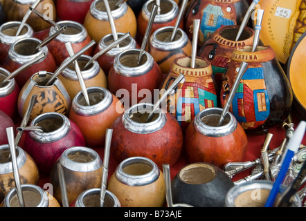 Mate tazze in vendita in Buenos Aires Argentina Foto Stock