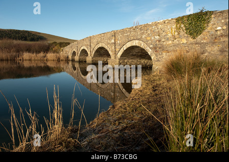 Il vecchio ponte sul fiume Dysynni vicino Tywyn Gwynedd north Wales UK Foto Stock