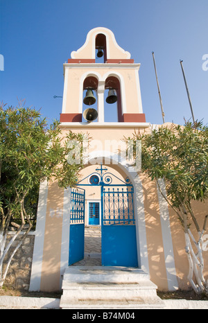 Ingresso della Chiesa - Fiskardo, Cefalonia, Grecia, Europa Foto Stock