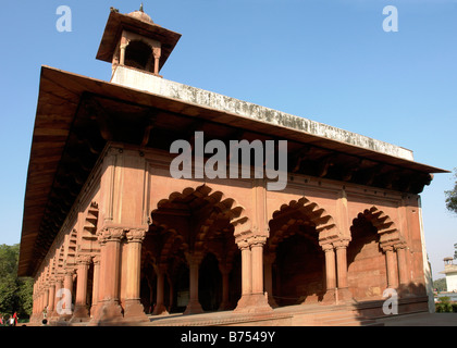 Diwan i am o la sala delle udienze pubbliche presso il Red Fort Foto Stock