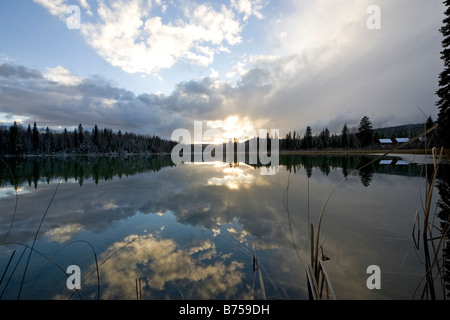 Ruth lago, 100 Mile House, BC, Canada Foto Stock