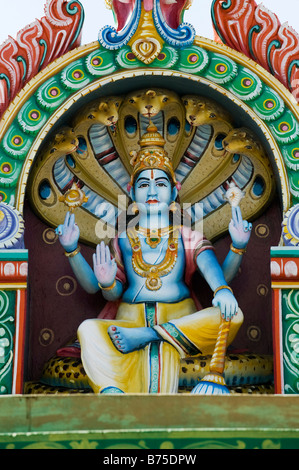 Tempio indù signore Vishnu statua. India del sud Foto Stock