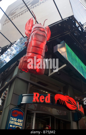 A Times Square il ramo della Red Lobster ristorante della catena su Giovedi 25 dicembre 2008 Frances M Roberts Foto Stock