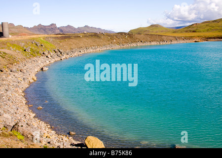 Greanavatn Volcanic Crater Lake Islanda Foto Stock