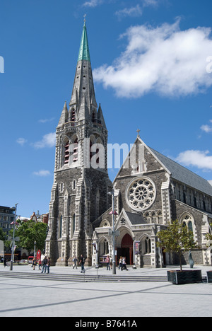 La cattedrale di Christ Church, la piazza della cattedrale, Christchurch, Canterbury, Nuova Zelanda Foto Stock