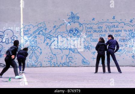 Essex Street parco giochi, ottanta, Lower East Side di Manhattan, New York Foto Stock