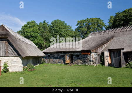 Muhu museo al villaggio Koguva, Muhu Island, Estonia, Europa Foto Stock