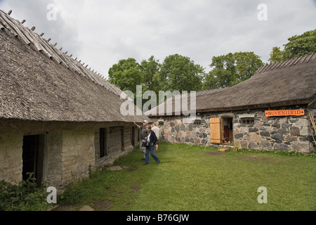 Muhu museo al villaggio Koguva, Muhu Island, Estonia, Europa Foto Stock