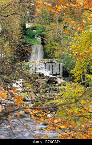 Cascata in Glen Lyon, Perthshire Scozia Scotland Foto Stock