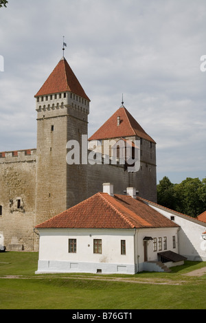 Kuressaare castello vescovile, isola di Saaremaa, Estonia, Europa Foto Stock