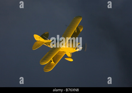 Pitts S2a due posti aerei acrobatici in volo Foto Stock