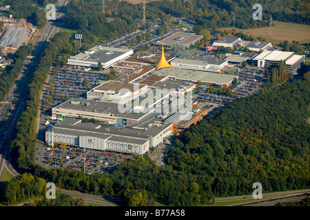 Fotografia aerea, Ruhrpark shopping centre, Bochum Ruhr, Renania settentrionale-Vestfalia, Germania, Europa Foto Stock