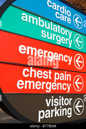 Segno dell'ospedale Foto Stock