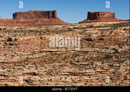 Monitor e Merrimack buttes, Utah Foto Stock