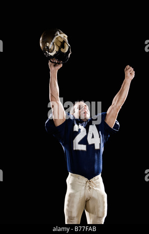 Giocatore di Football celebra Foto Stock