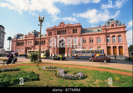 La Casa Rosada, sede del Governo sulla Plaza de Mayo, Buenos Aires, Argentina, Sud America Foto Stock