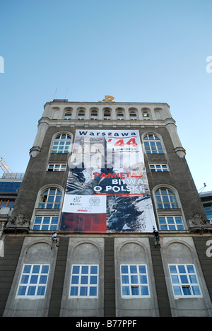 Resti di Varsavia Uprasing dal 1944 contro l occupazione nazista. Edificio di pasta su Zielna Street. Foto Stock