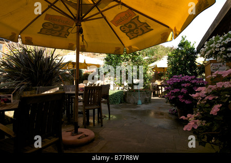 Cafe walled garden Foto Stock