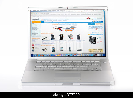 MacBook Pro Apple Notebook, amazon.de, immagine simbolica per lo shopping online Foto Stock