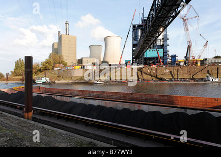 Krupp Mannesmann smelledery, porto sul Reno, Duisburg-Ehingen, Renania settentrionale-Vestfalia, Germania, Europa Foto Stock