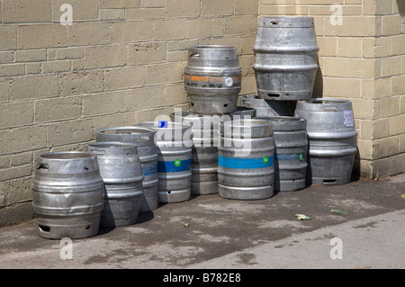 Barili di birra, Rugby Club , Bath Regno Unito Foto Stock