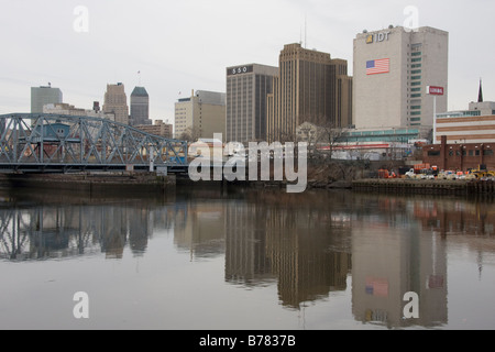 Newark NJ skyline visto da sud-est Foto Stock