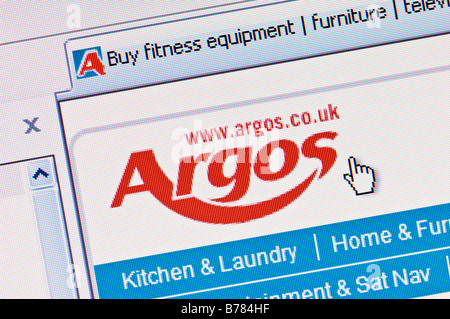 Macro screenshot di Argos sito web shopping (solo uso editoriale) Foto Stock